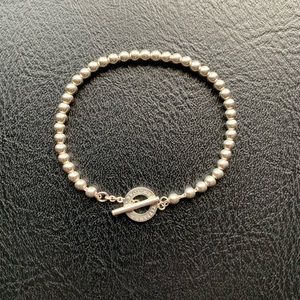 Tiffany & Co Sterling Silver Bead Toggle Bracelet